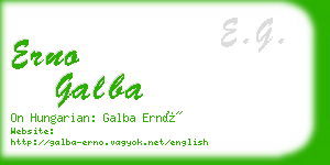 erno galba business card